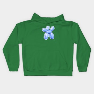 Balloon Dog Blue Kids Hoodie